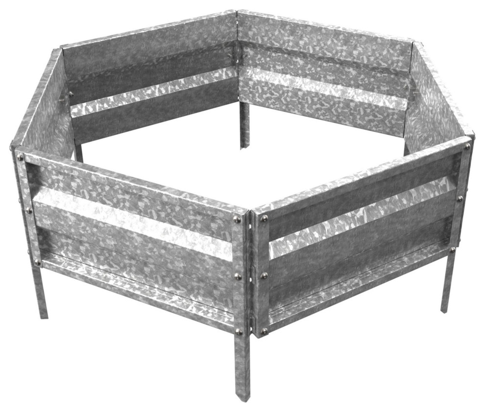 Raised Garden Bed Plant Holder Kit With Adjustable Galvanized Iron