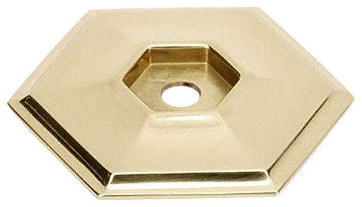 Alno Backplate Modern 1-1/2" in Polished Brass