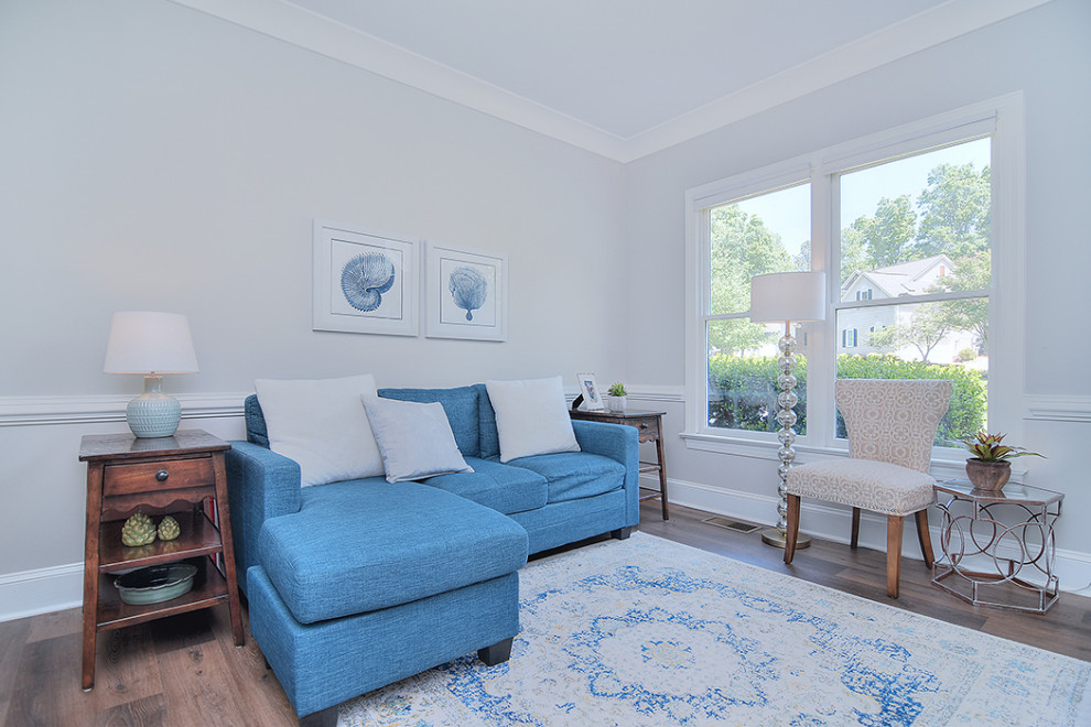 Example of a transitional home design design in Charlotte