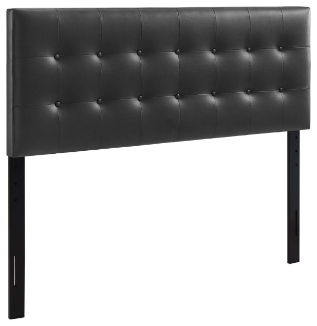 Modway Emily Queen Vinyl Headboard Mod, How To Make Tufted Leather Headboard