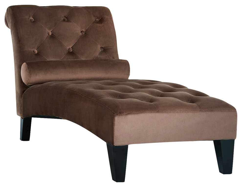 Tufted Top Chaise Lounge Transitional, Ansel Rolled Tufted Upholstered Queen Bed Frame