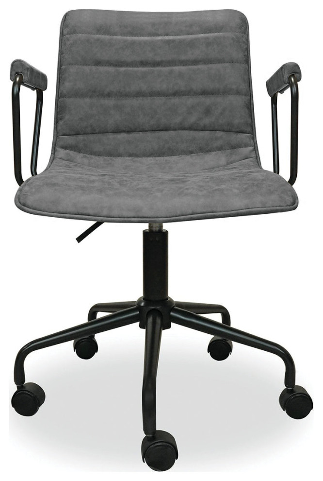 Glider Low Back Office Chair Gray - Zuo Modern 100835