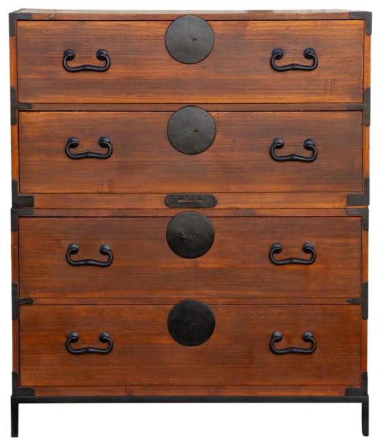 Antique Japanese Kyoto Tansu Chest on Chest Asian Accent Chests And