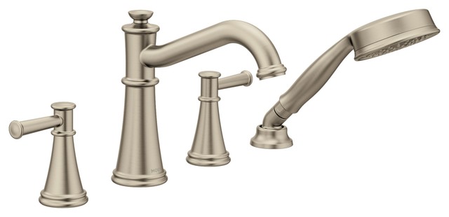 Moen Belfield 2 Handle Diverter Roman Tub Faucet Includes Hand