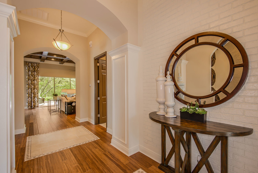 Inspiration for a rustic entryway remodel in Tampa