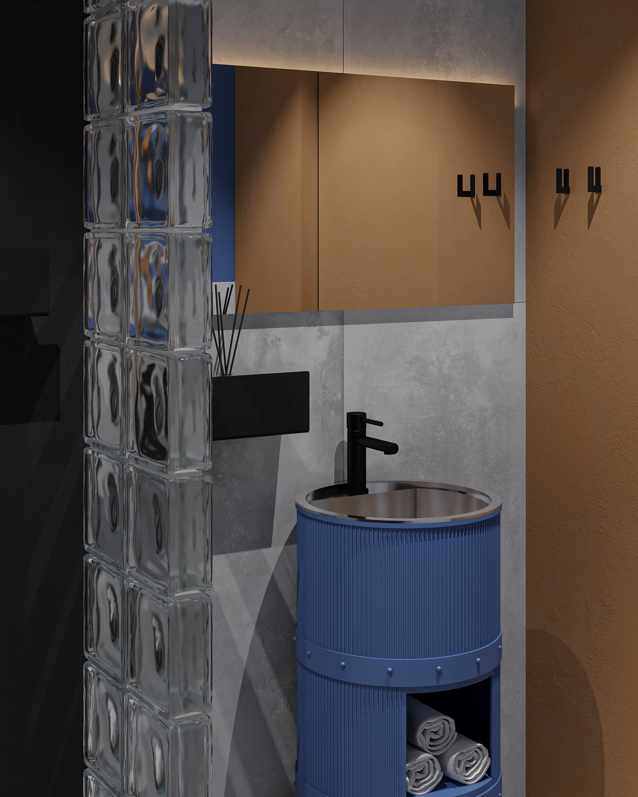 Яркий дизайн санузла