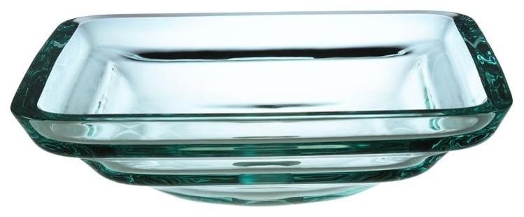 Xylem-GV101TSQ Tiered Square Glass Vessel Transparent Sink