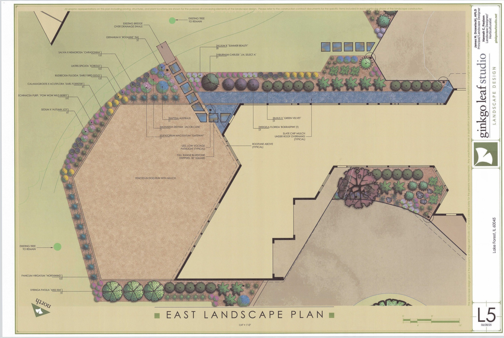 Keck & Keck Mid-Century Front Yard Landscape - Lake Forest, IL