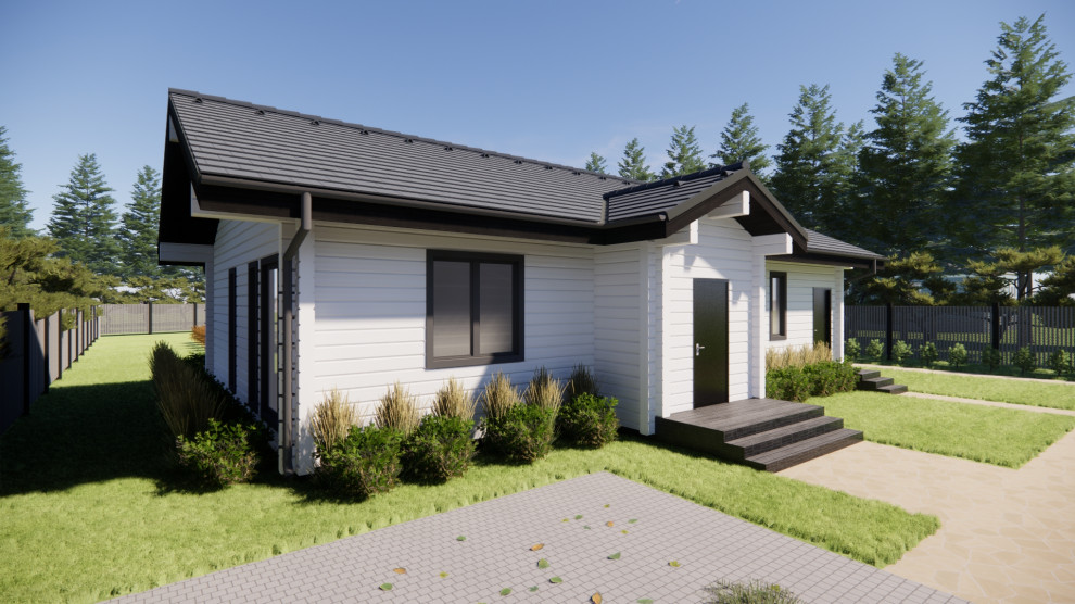 Одноэтажный дом из клееного бруса