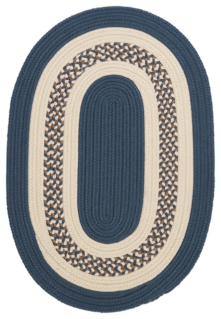 Colonial Mills Crescent Nt51 Lake Blue Area Rugs, 2x9 Oval ...