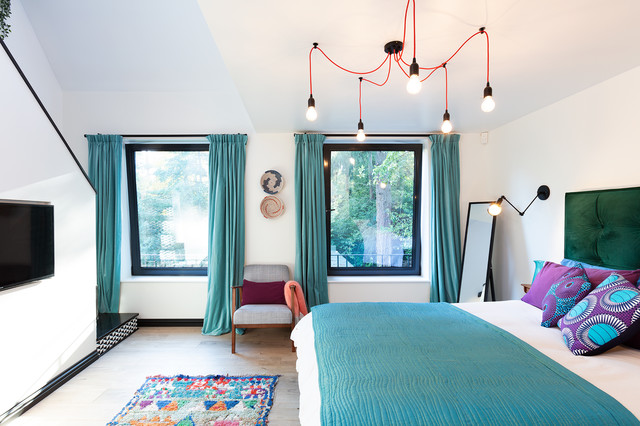 Surrey Ecclectic Home eclectic-bedroom