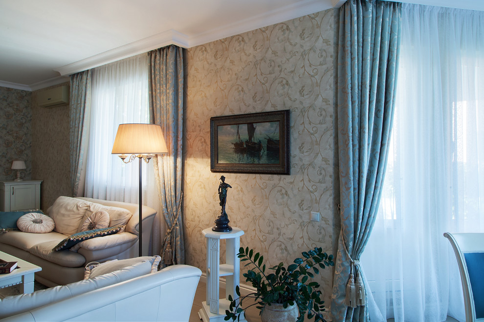 Гостиная, прихожая и холл в Классическом стиле. Фото реализованоного проекта