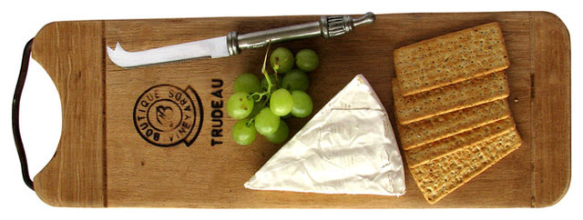 French Oak Wine Barrel Cheese & Baguette Boards