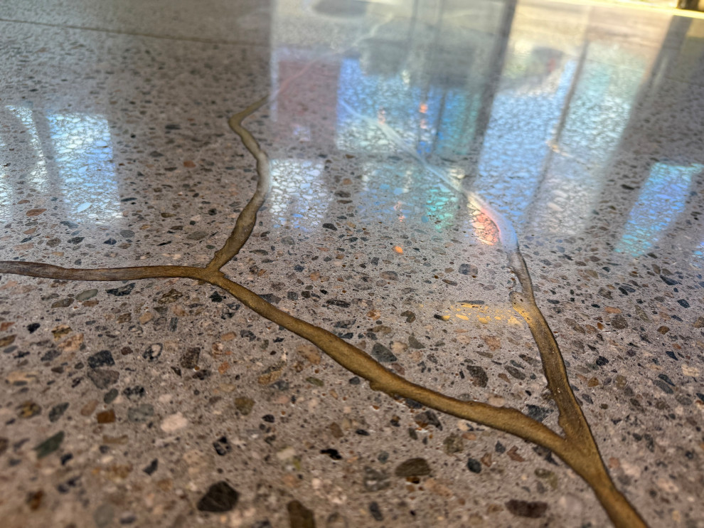 Japanese Kintsugi Polished Concrete