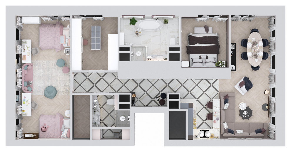 Квартира, где ванная с окном