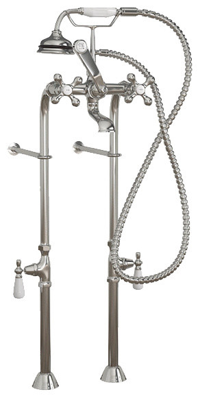 Clawfoot Tub Freestanding Faucet Hand Held Shower Combo Pc