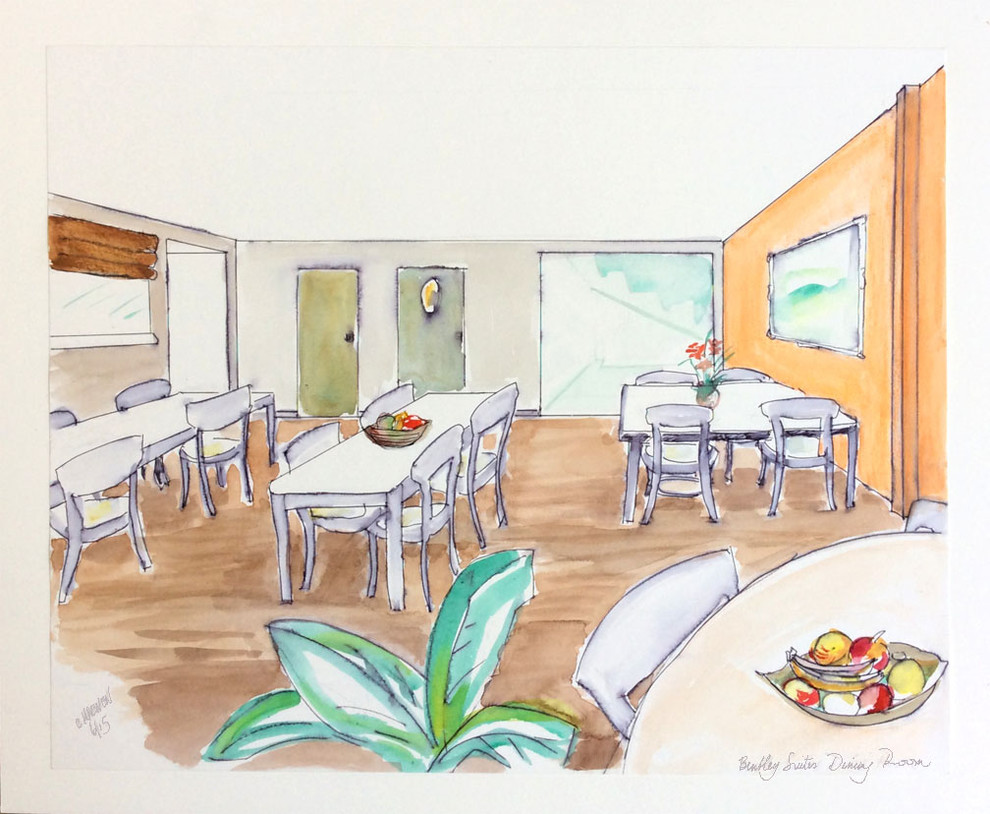 Watercolor Renderings of Assisted Living Facility