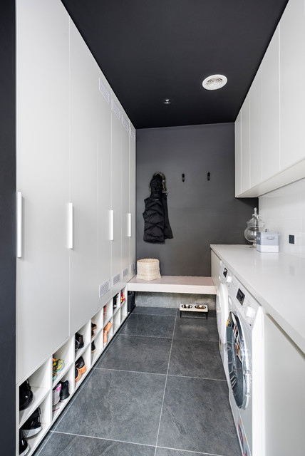 Black Beauty - Brighton minimalistisch-hauswirtschaftsraum