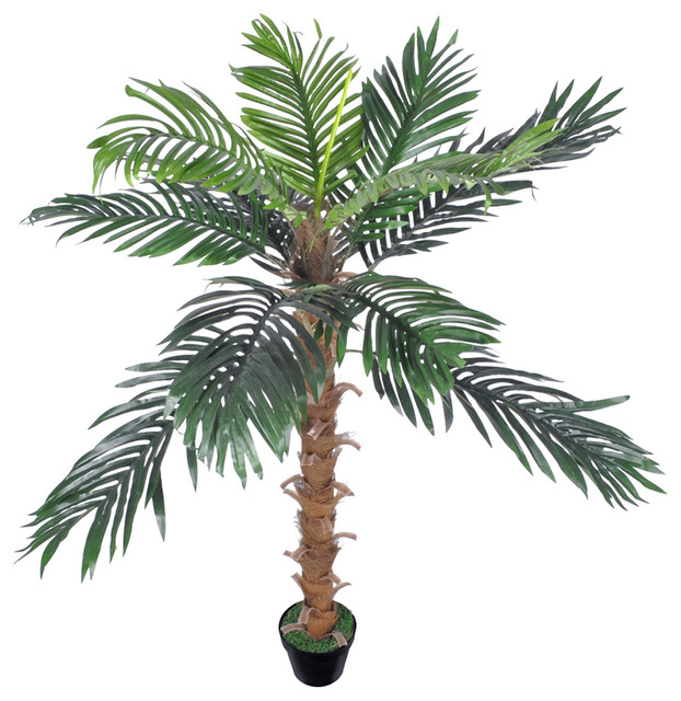 Vidaxl Artificial Plant Coconut Palm Fake Tree 55 Potted Patio Home Decor Tropical Plants And Trees By Vida Xl International B V Houzz - Artificial Palm Trees For Home Decor