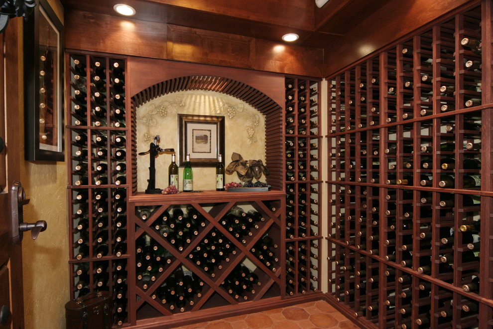 Photo of a traditional wine cellar in Chicago.