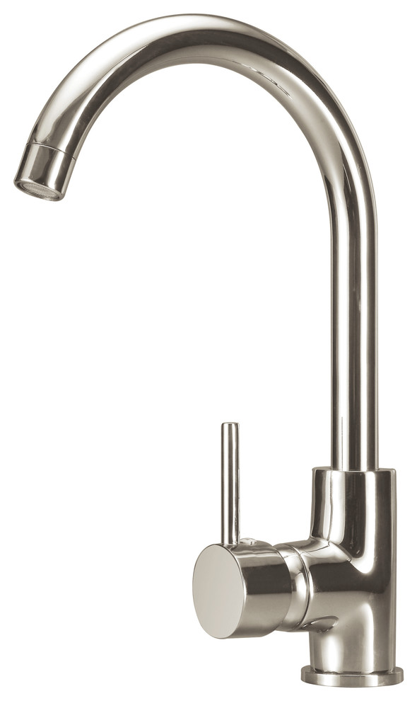 Elegant Kitchen Or Bar Waterfall Faucet, Brushed Nickel Solid Brass