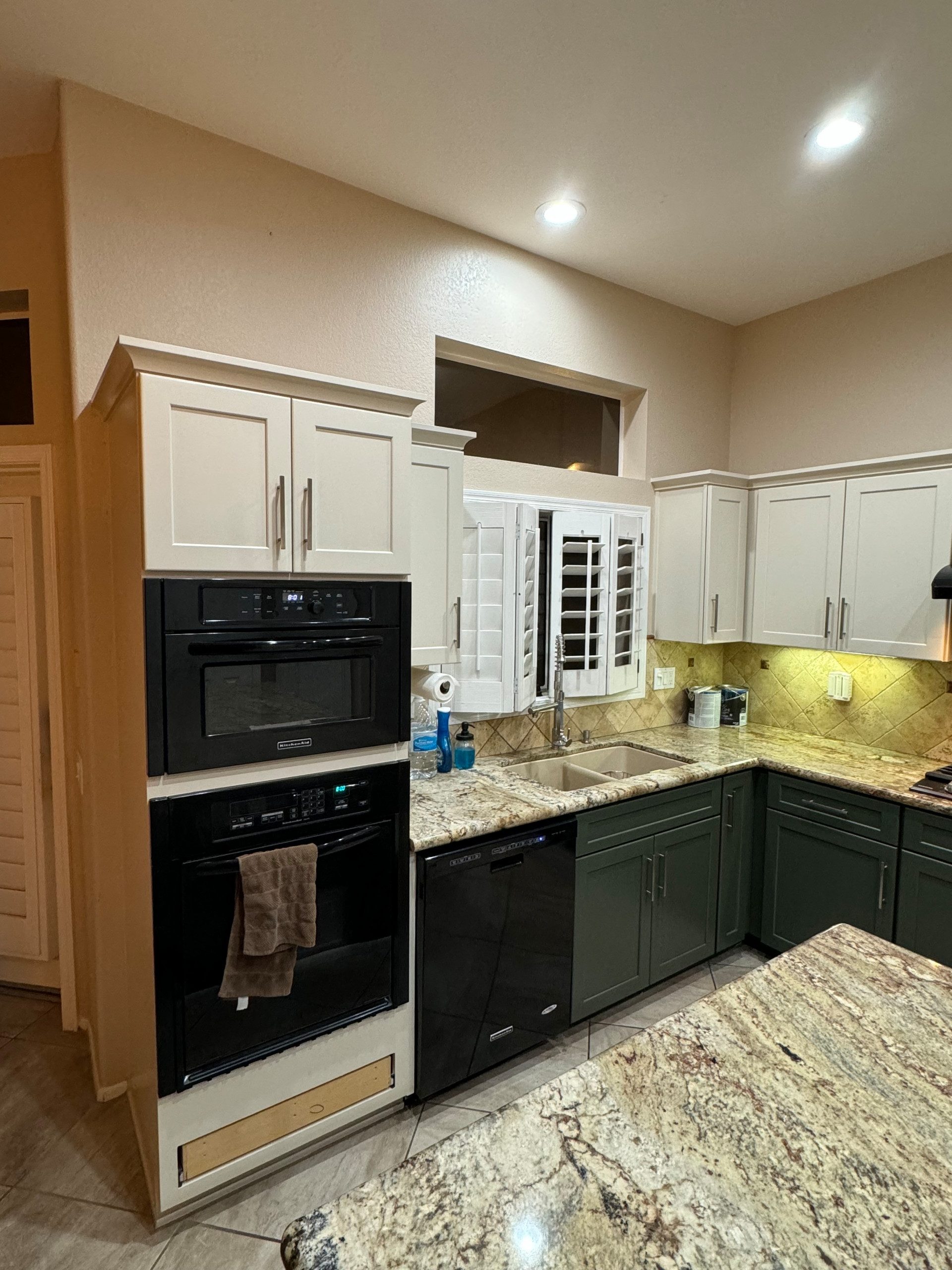 Green Painted Kitchen