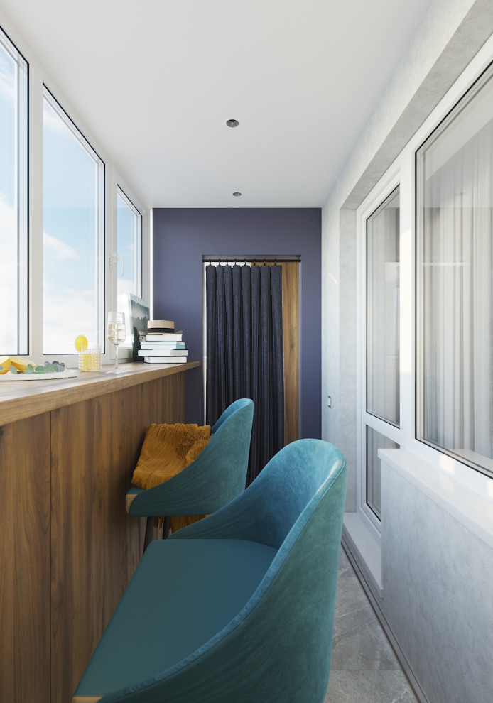 Квартира в оттенках синего для семейной пары