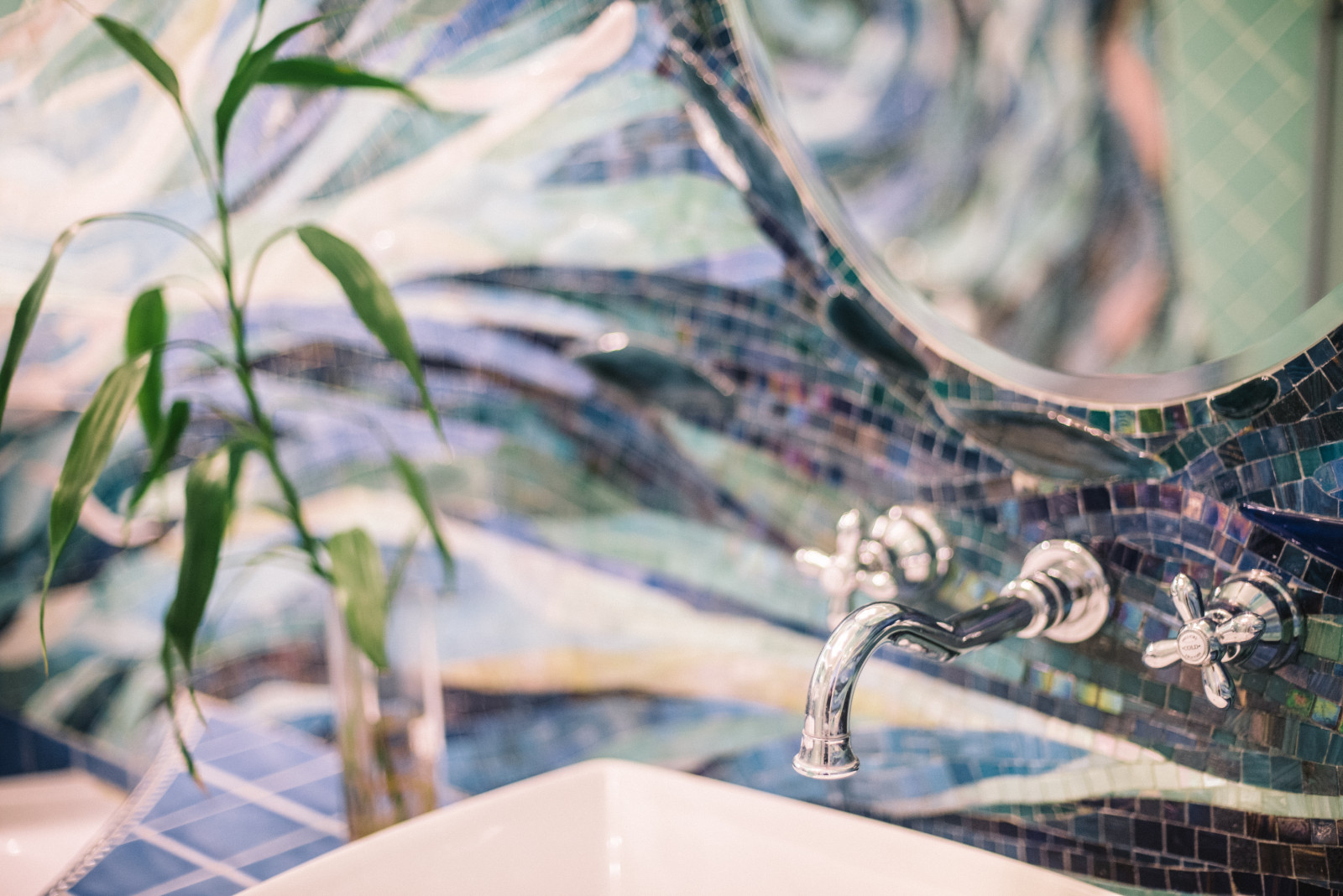 Мозаичная ванная комната.