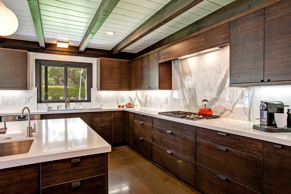Inspiration for a midcentury kitchen in San Diego.
