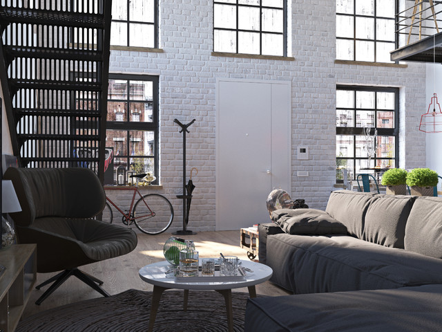 Artist`s Loft industrial-wohnbereich