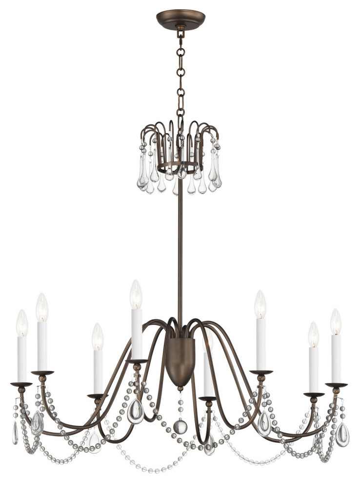 Maxim Plumette Eight Light Chandelier - Transitional - Chandeliers - by ...