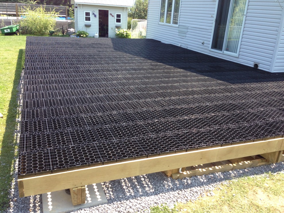Deck - huge transitional backyard deck idea