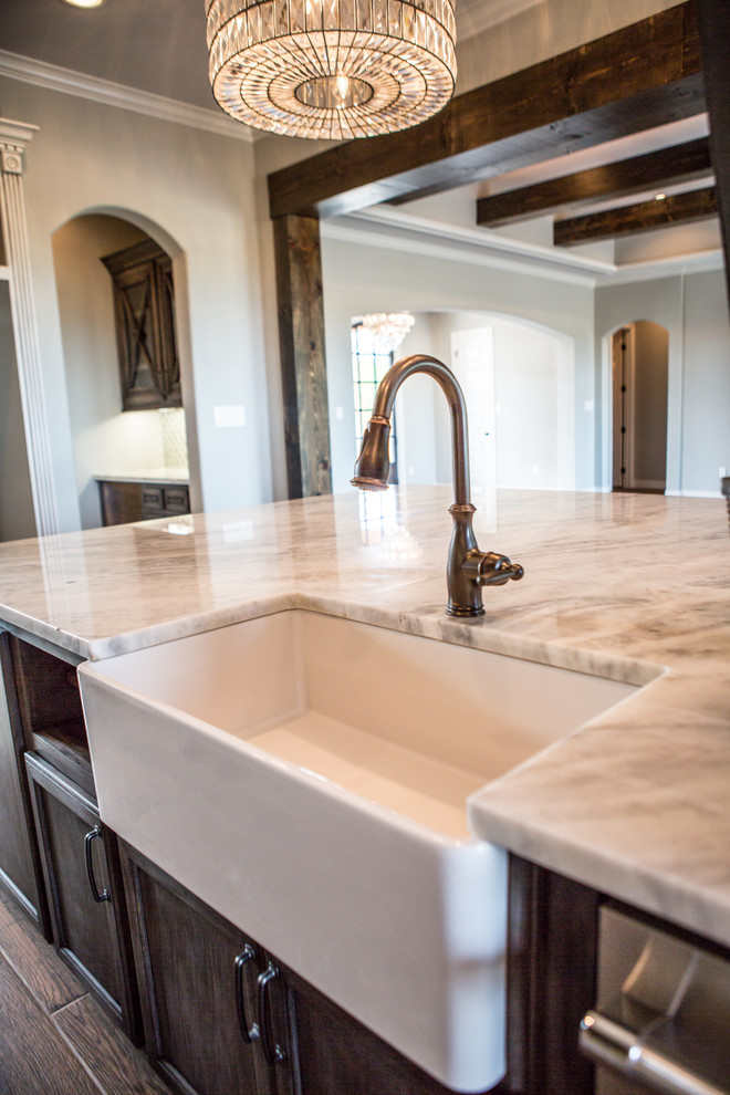 Inspiration for a rustic kitchen remodel in Houston