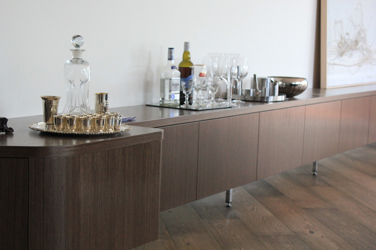 Low line t.v unit Modern Home Bar Melbourne by Bacini Kitchen