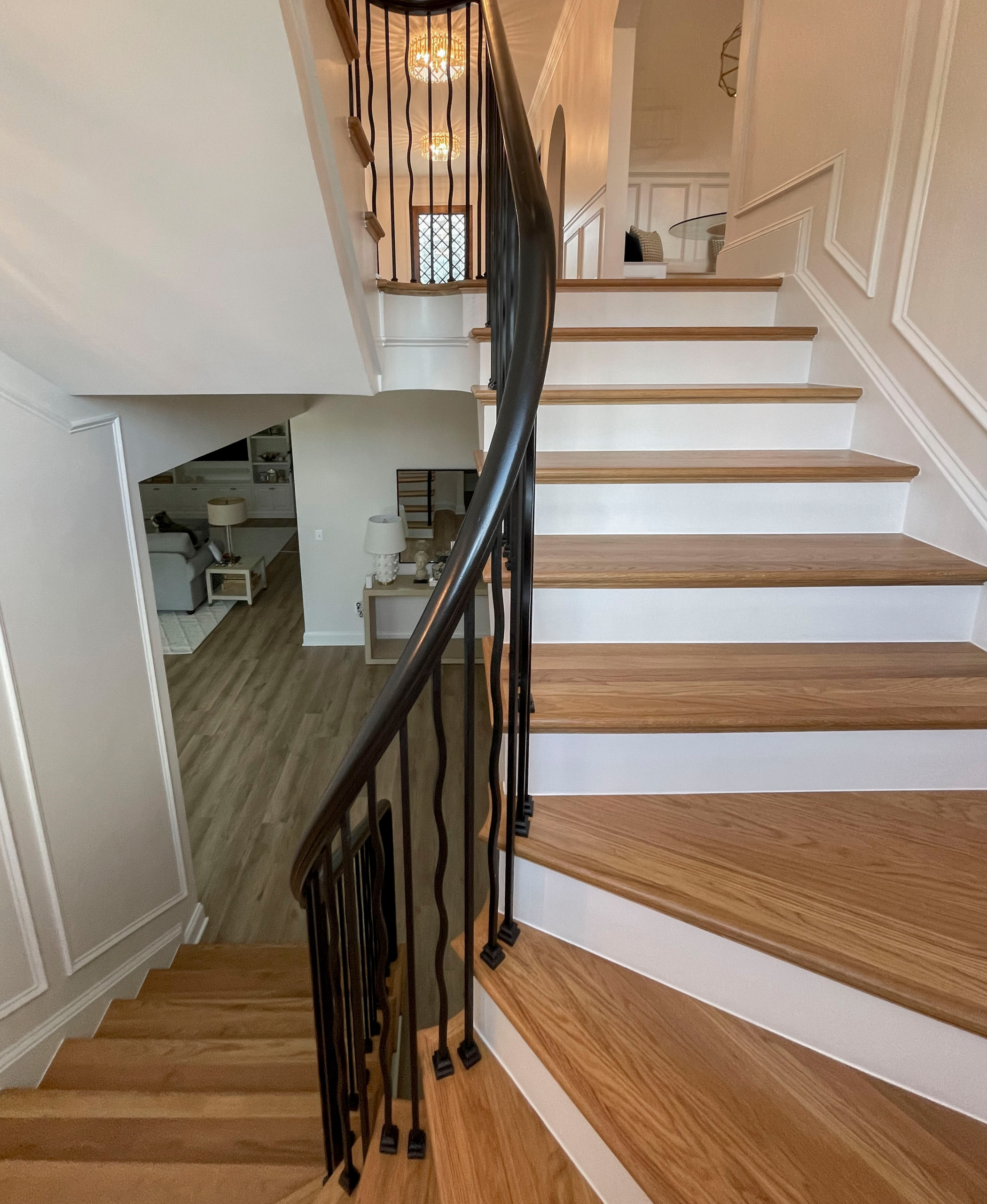 106_Modern Balustrade System Meets Traditional Winding Stairs, Aldie VA  20105