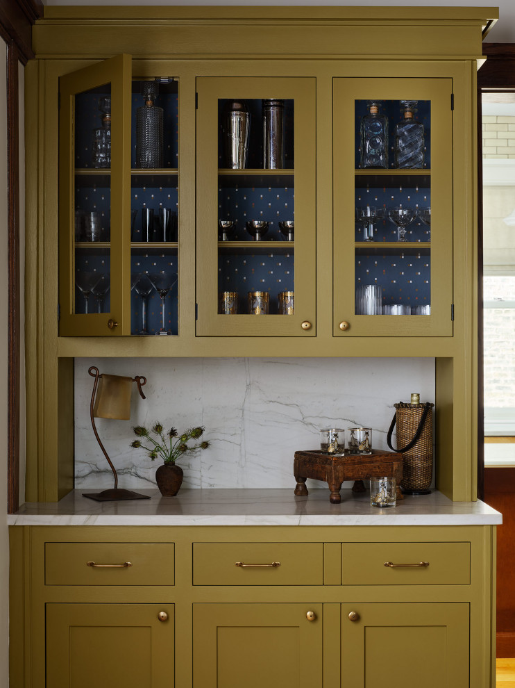 Chicago Historic Foursquare - Craftsman - Home Bar - Chicago - by Sarah ...