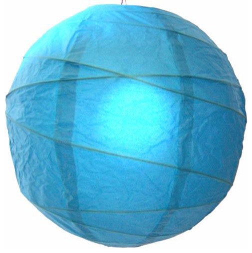 Refreshing Aqua Blue Globe Lantern, 12"