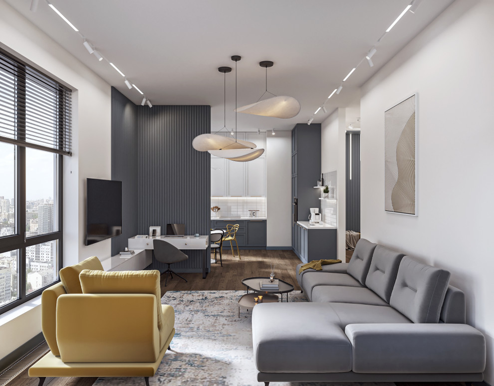 Гостиная 23м2.  ЖК Мейнстрит