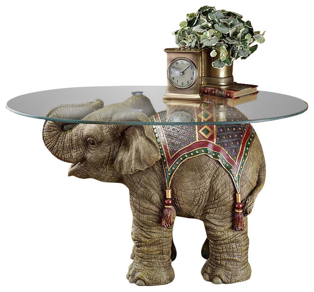 Jaipur Elephant Festival Table - Asian - Side Tables And End Tables - by  XoticBrands Home Decor | Houzz