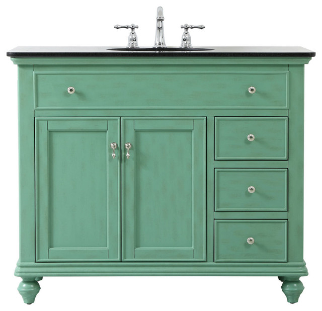 42" Single Bathroom Vanity, Vintage Mint, Vf12342Vm Eclectic