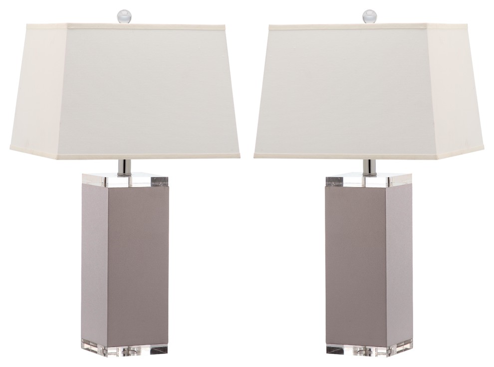 Safavieh Deco Leather Table Lamp, Set of 2 Contemporary Lamp Sets