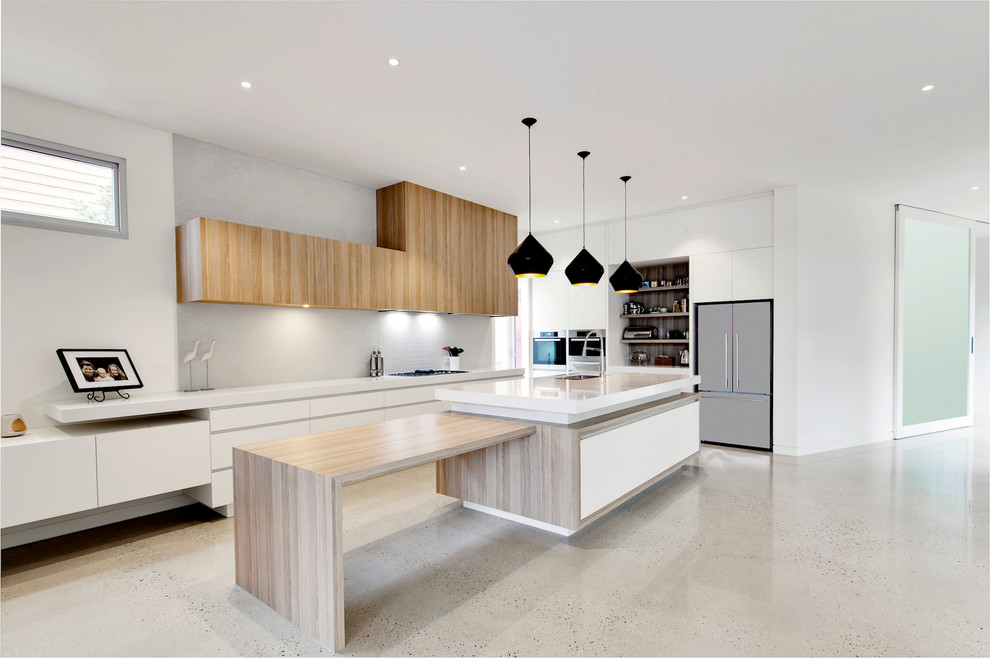 Photo of a contemporary kitchen in Melbourne.