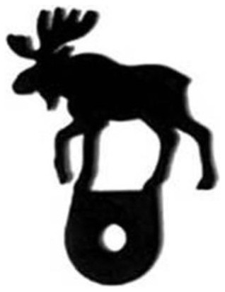 Wrought Iron Moose Cabinet Door Silhouette Rustic Cabinet And