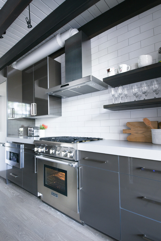 Inspiration for an industrial kitchen remodel in Salt Lake City
