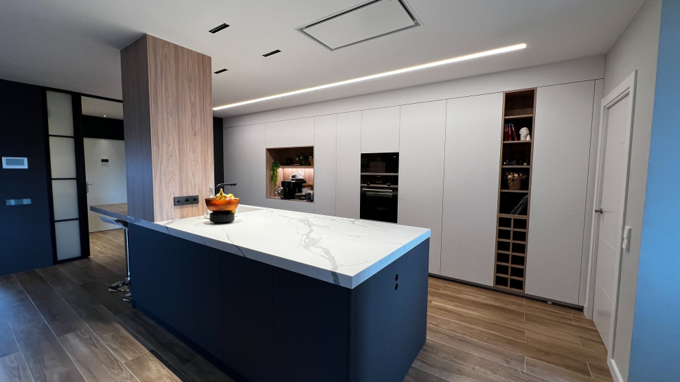 Cocina integrada a Salón en Igualada