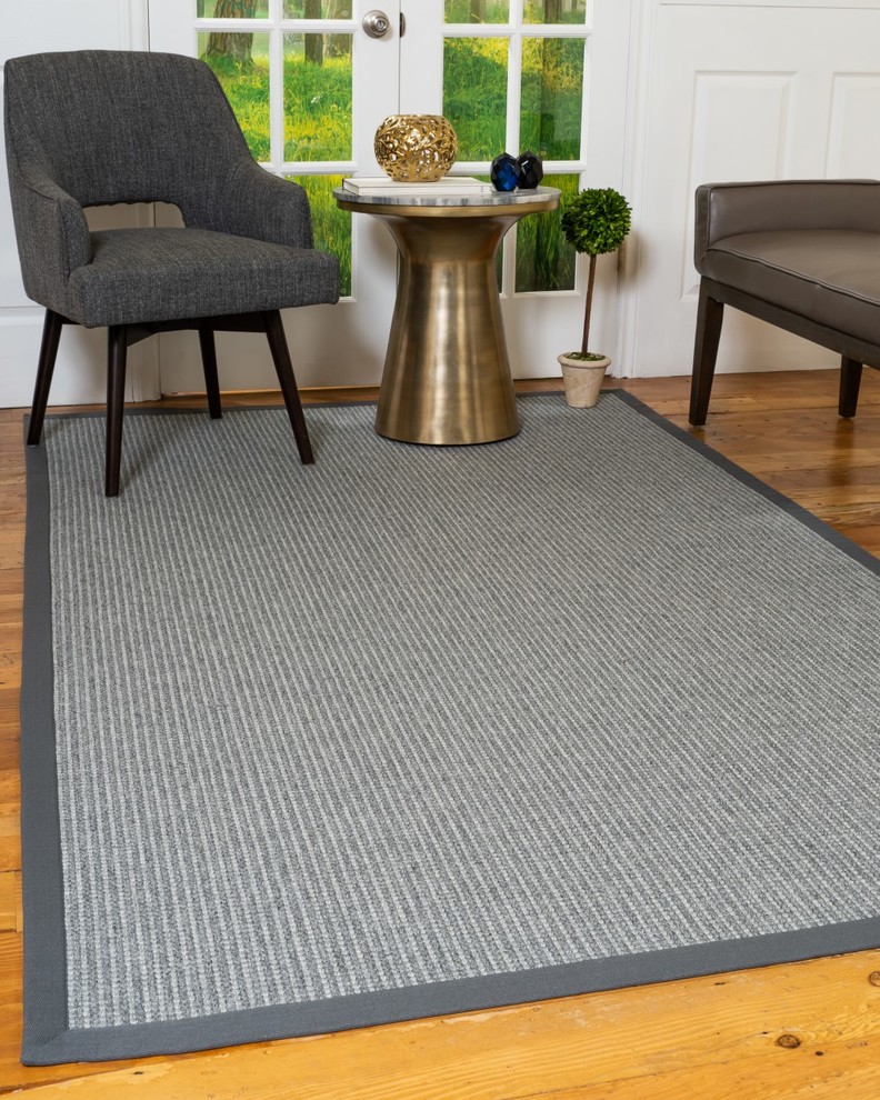 Natural Area Rugs 100 Recycled Fiber Whitley Charcoal Grey PET Rug, 5