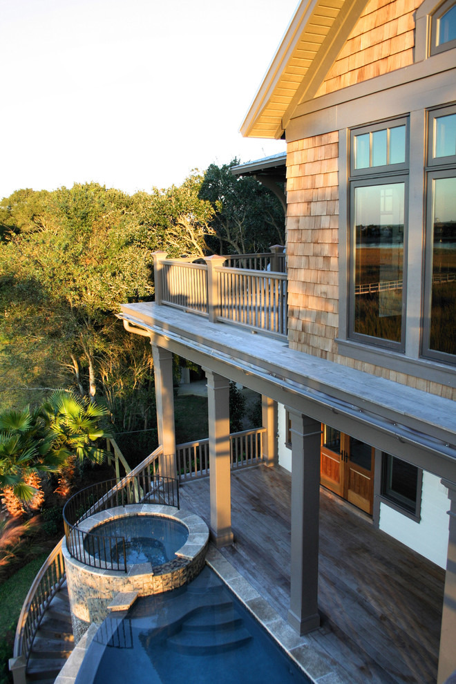 This is an example of a beach style exterior in Charleston.