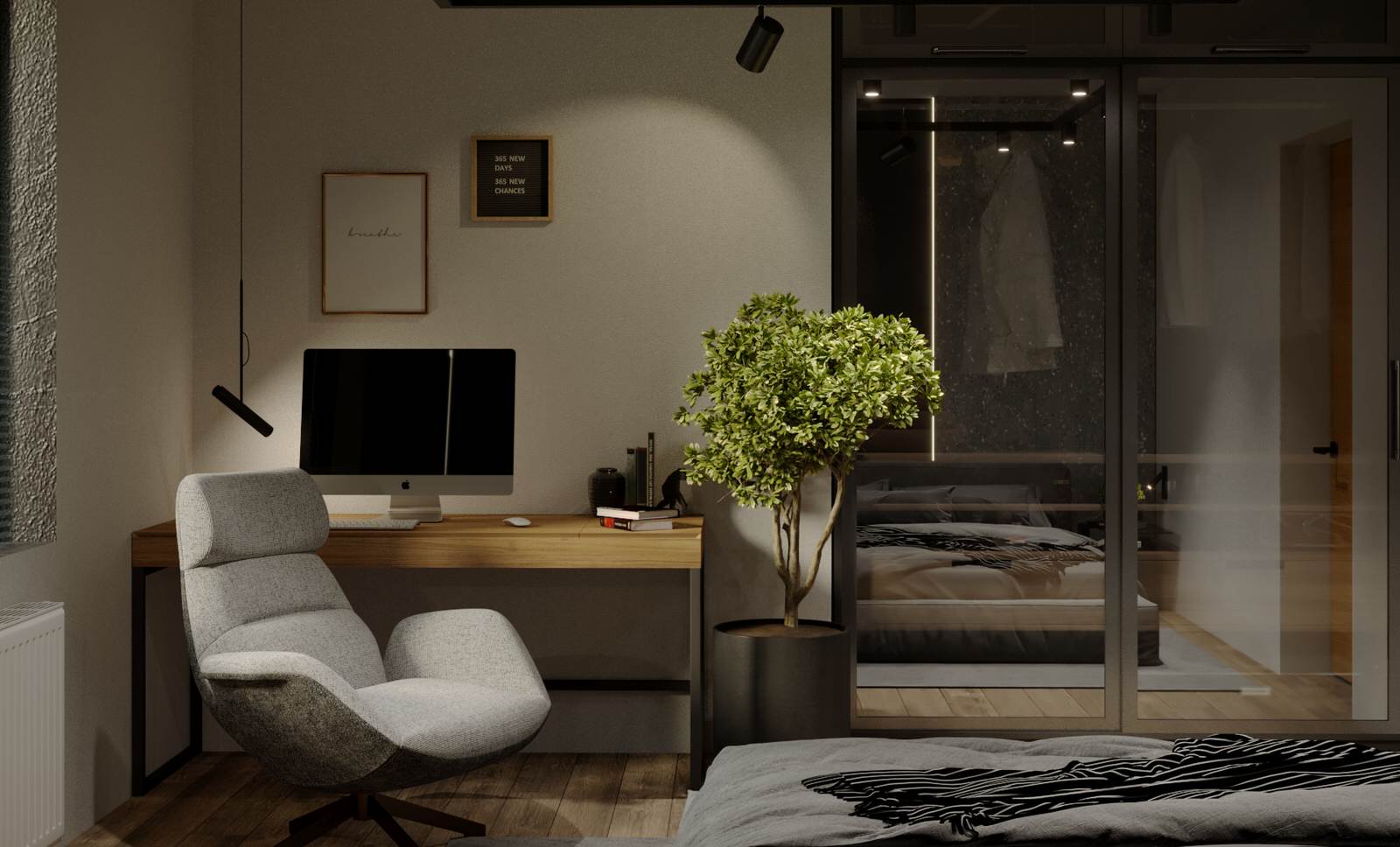 Интерьер Частного дома 110 м2. Современный интерьер для молодой пары