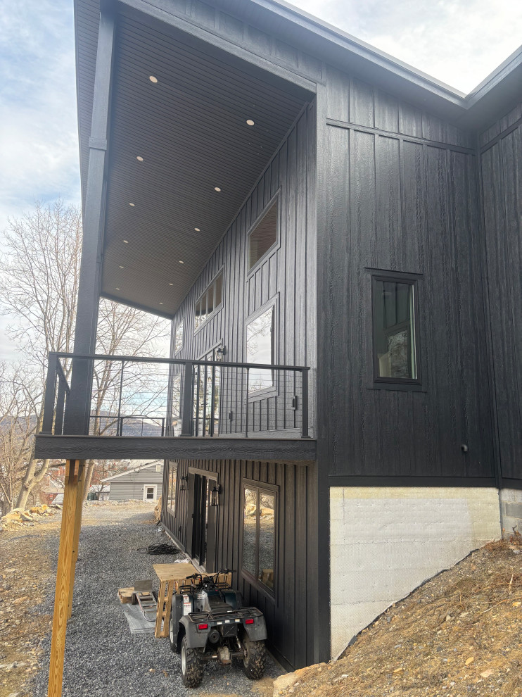 Modern Mountain Home with Dramatic Black Exterior