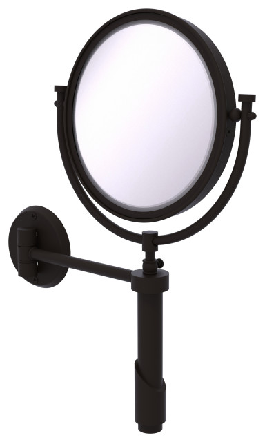 Tribecca Wall-Mount Makeup Mirror 8" Dia, 3X Magnification, Oil Rubbed Bronze